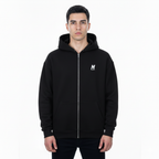 Basic Zip-Hoodie Black