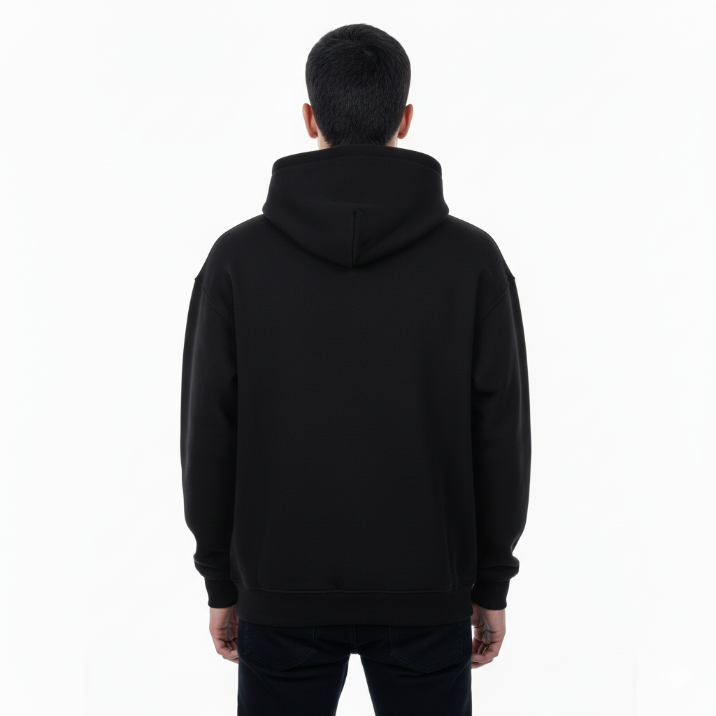 Basic Zip-Hoodie Black