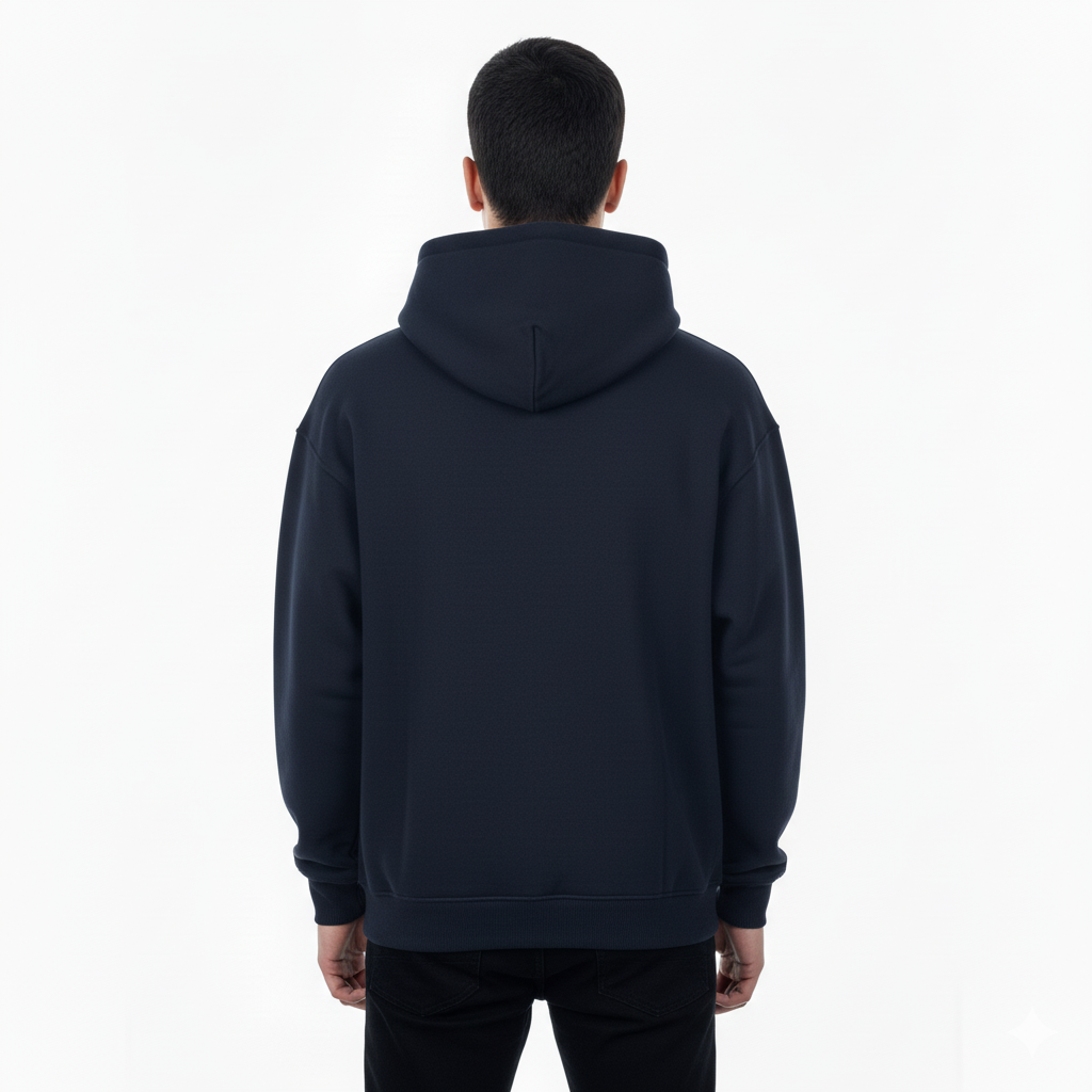 Basic Zip-Hoodie French Navy