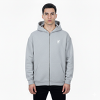 Basic Zip-Hoodie Grey