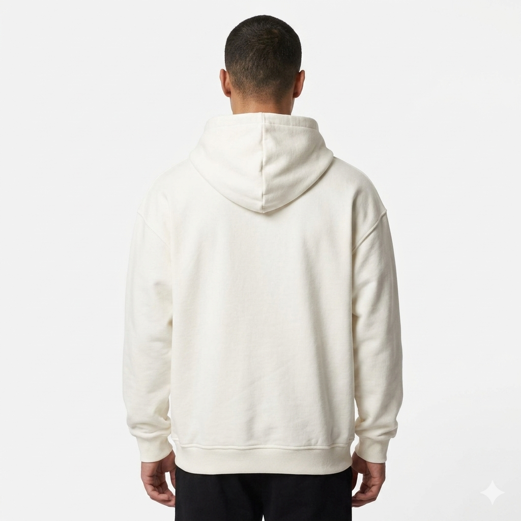 Conquer and live Independently Oversized Hoodie White