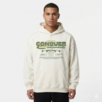 Conquer and live Independently Oversized Hoodie Sand